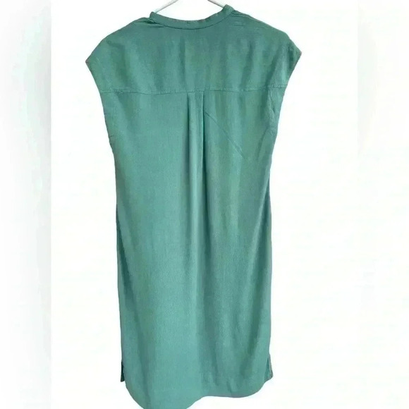 J. Crew women’s Green Short Sleeved Button Keyhole dress tunic like new size XS - Picture 8 of 9